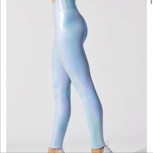 Carbon38 High-waisted Luminous Legging in ice blue. Size small